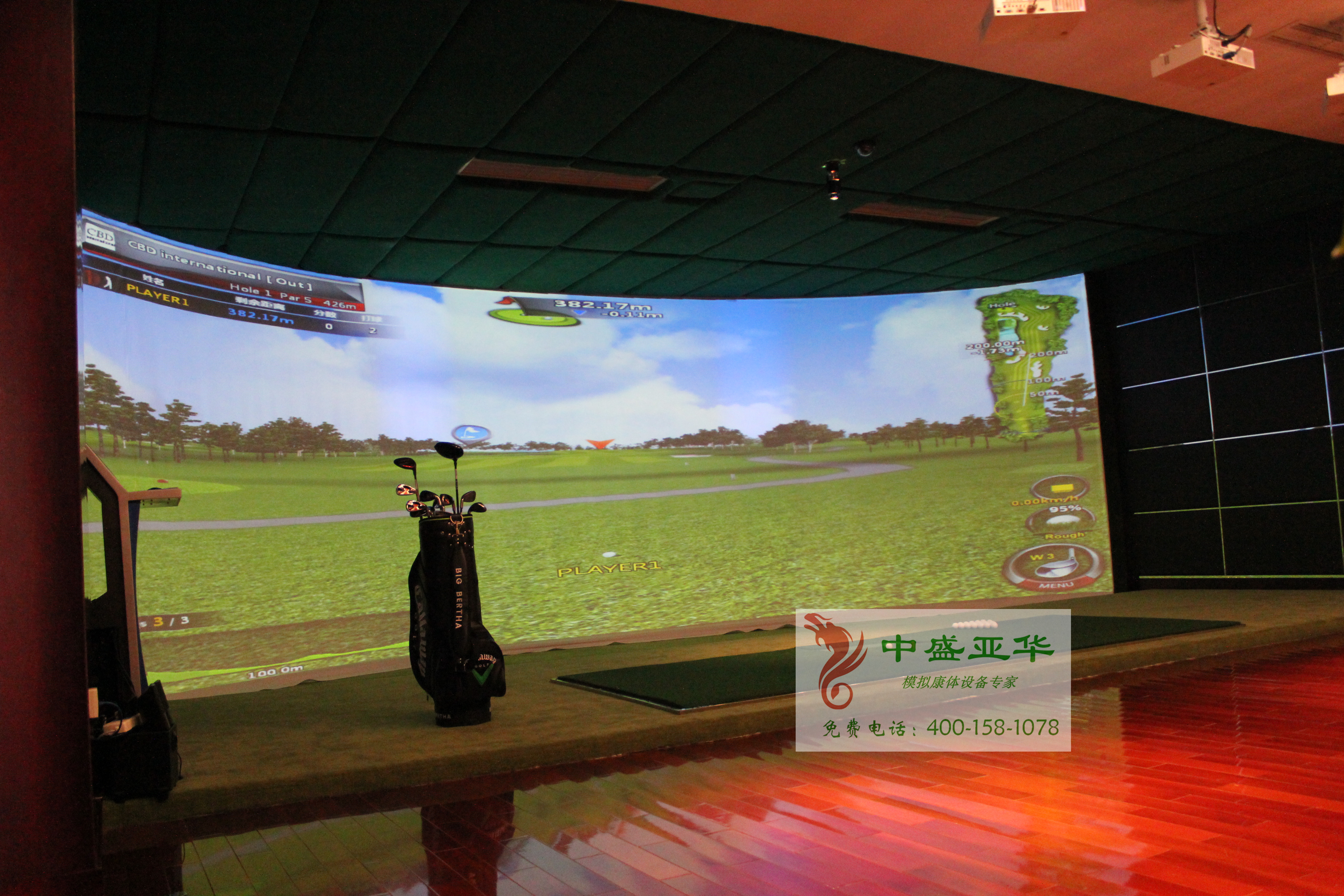 喜報：重慶某寶馬4S店環(huán)屏模擬高爾夫驗收！